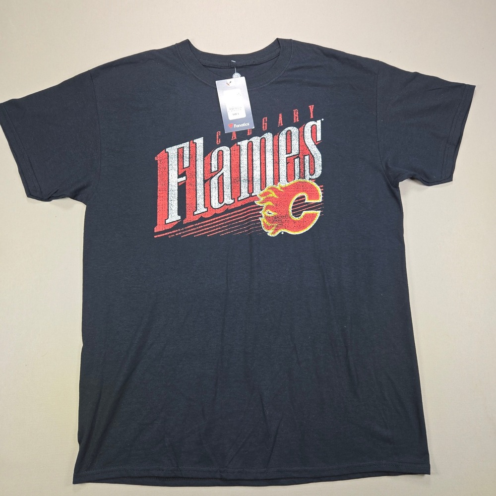 Fanatics Calgary Flames NHL Winning Streak Graphic Tee Black Mens Large L NWT